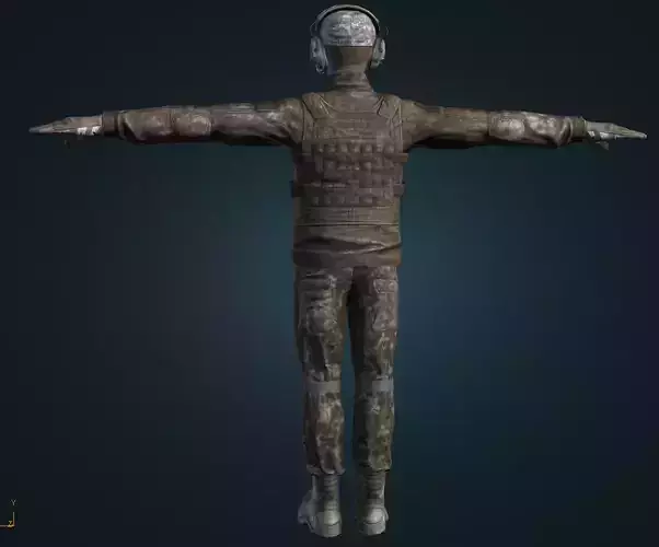 Realistic free 3D soldier