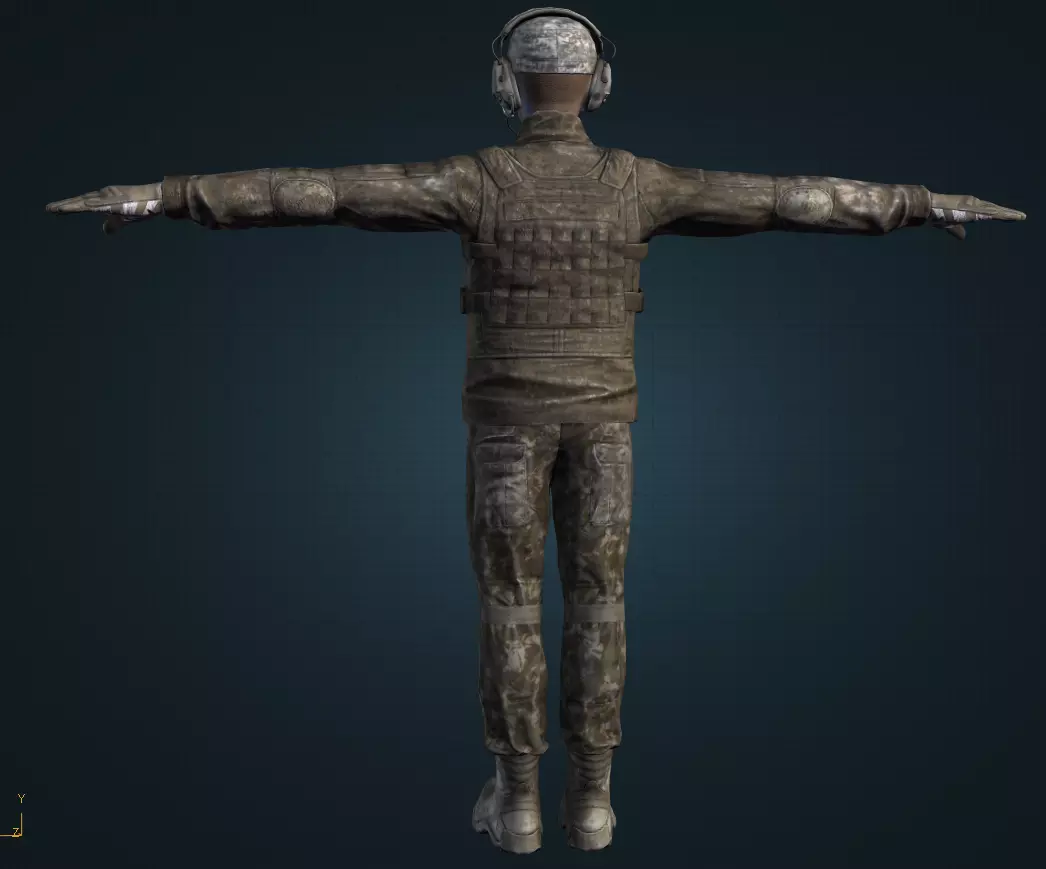 Realistic free 3D soldier Free low-poly 3D model