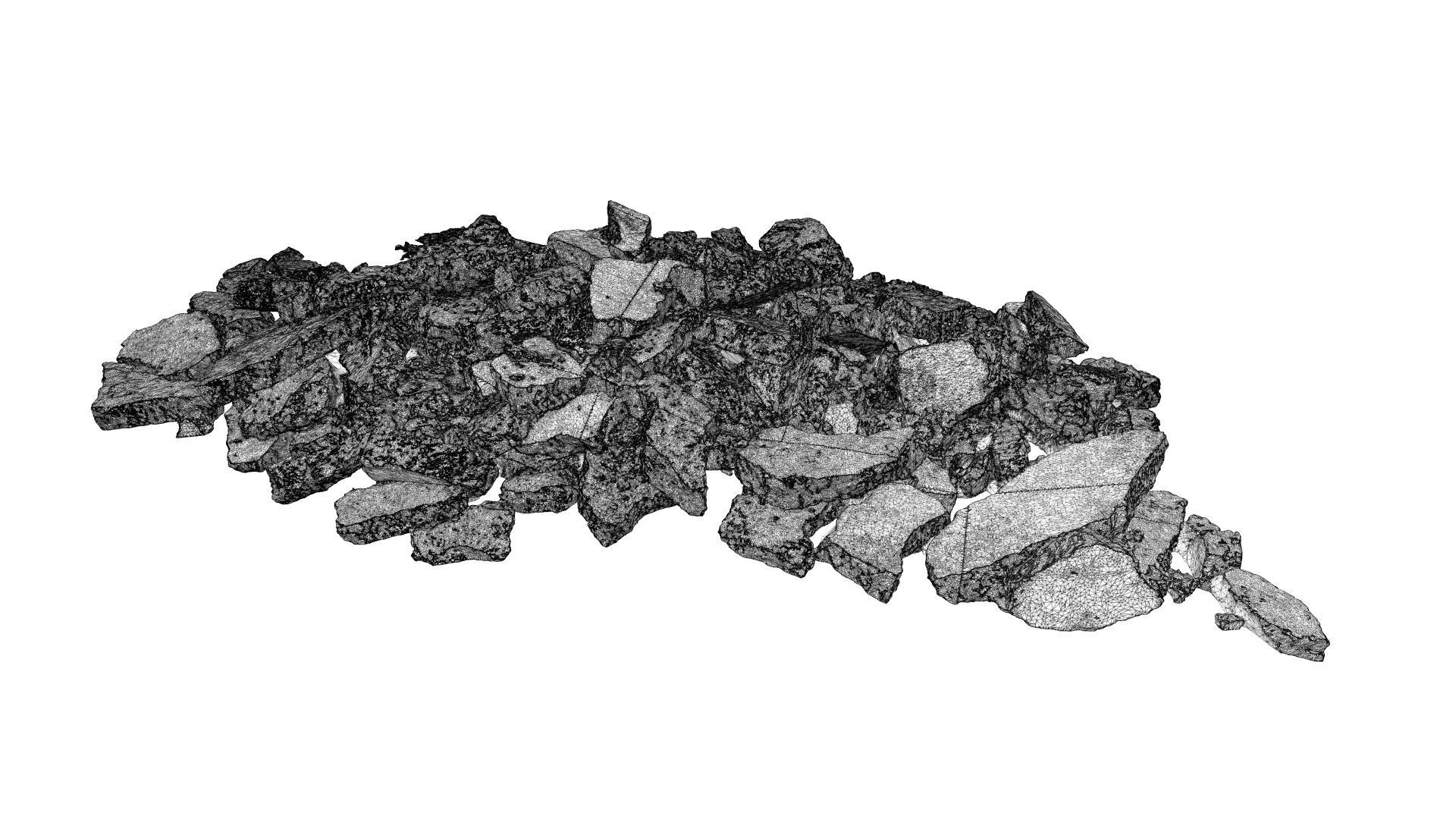 Asphalt rubble RAW Scan 3D model_16