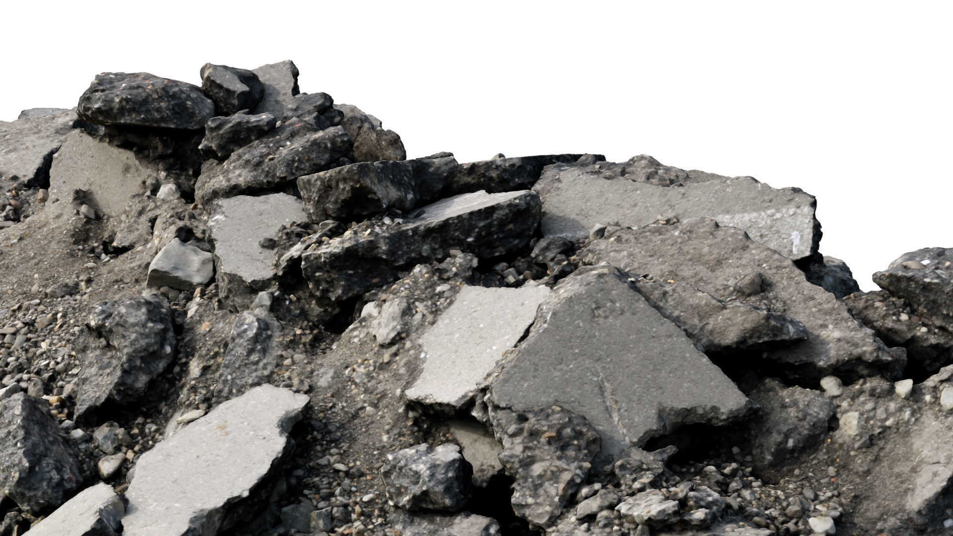 Asphalt rubble RAW Scan 3D model_7