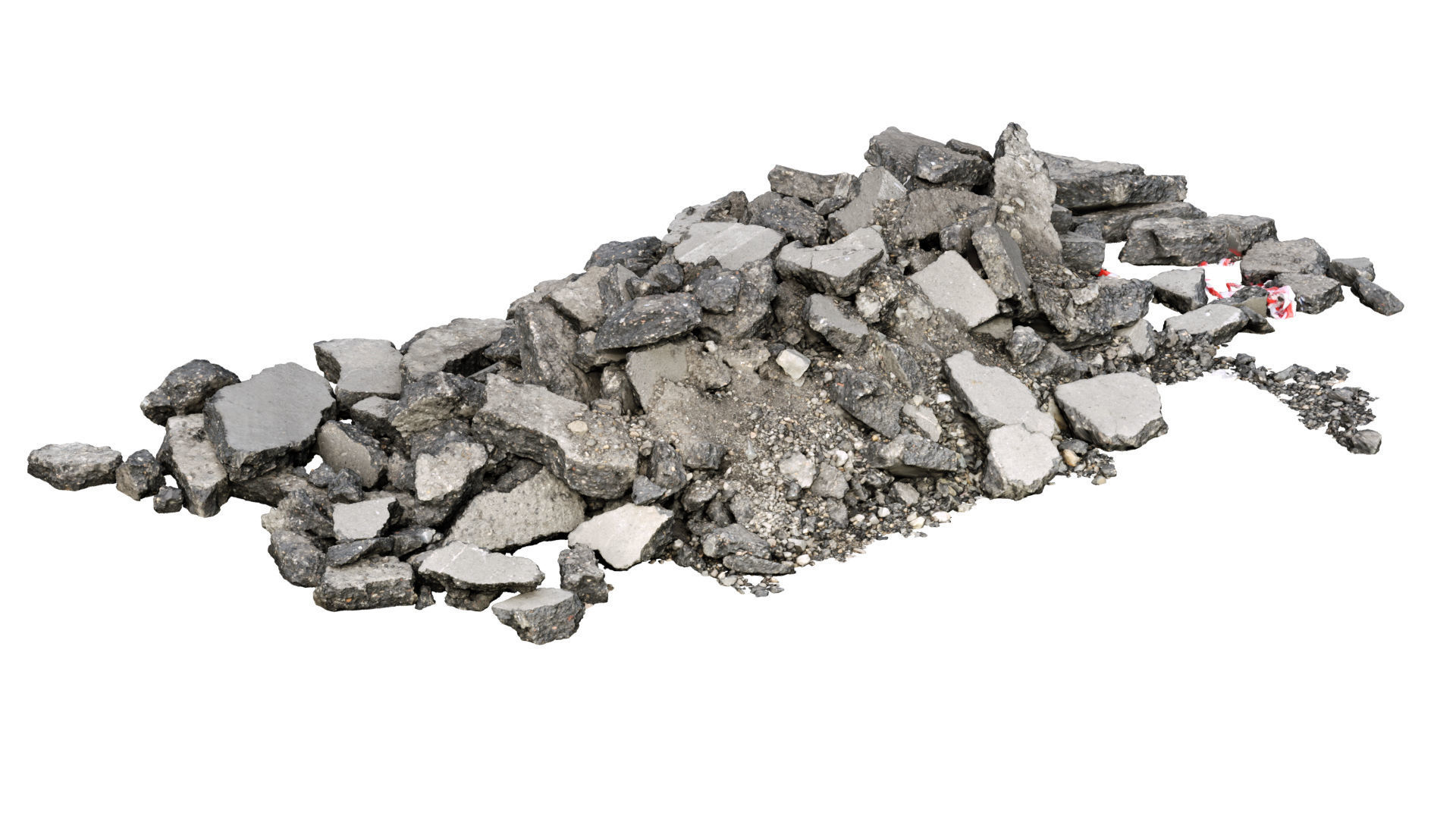 Asphalt rubble RAW Scan 3D model_3