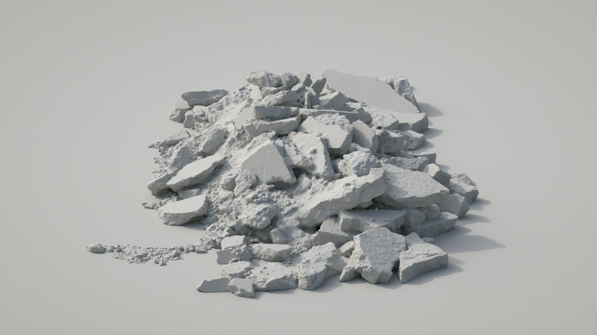 Asphalt rubble RAW Scan 3D model_9