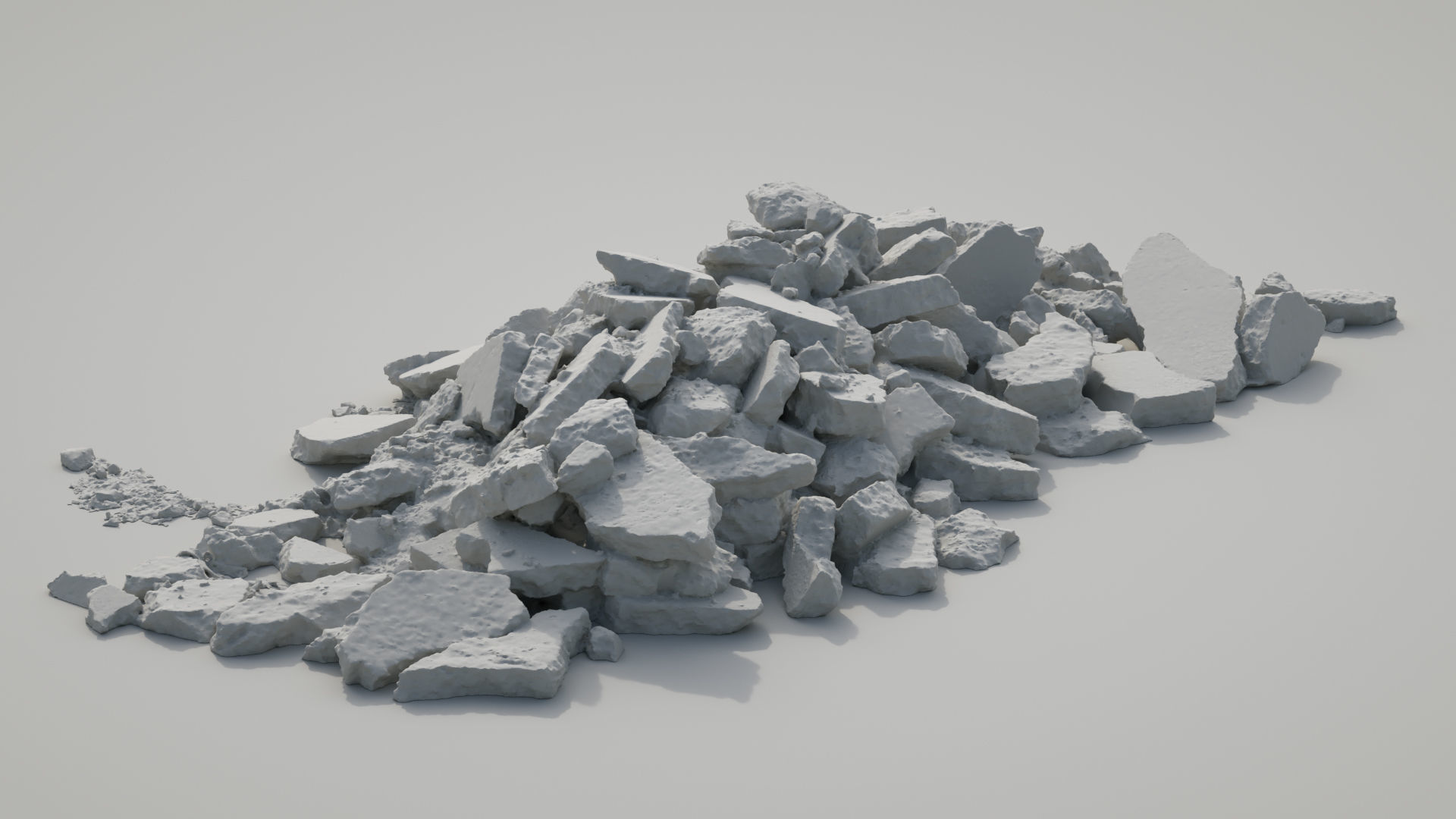 Asphalt rubble RAW Scan 3D model_10