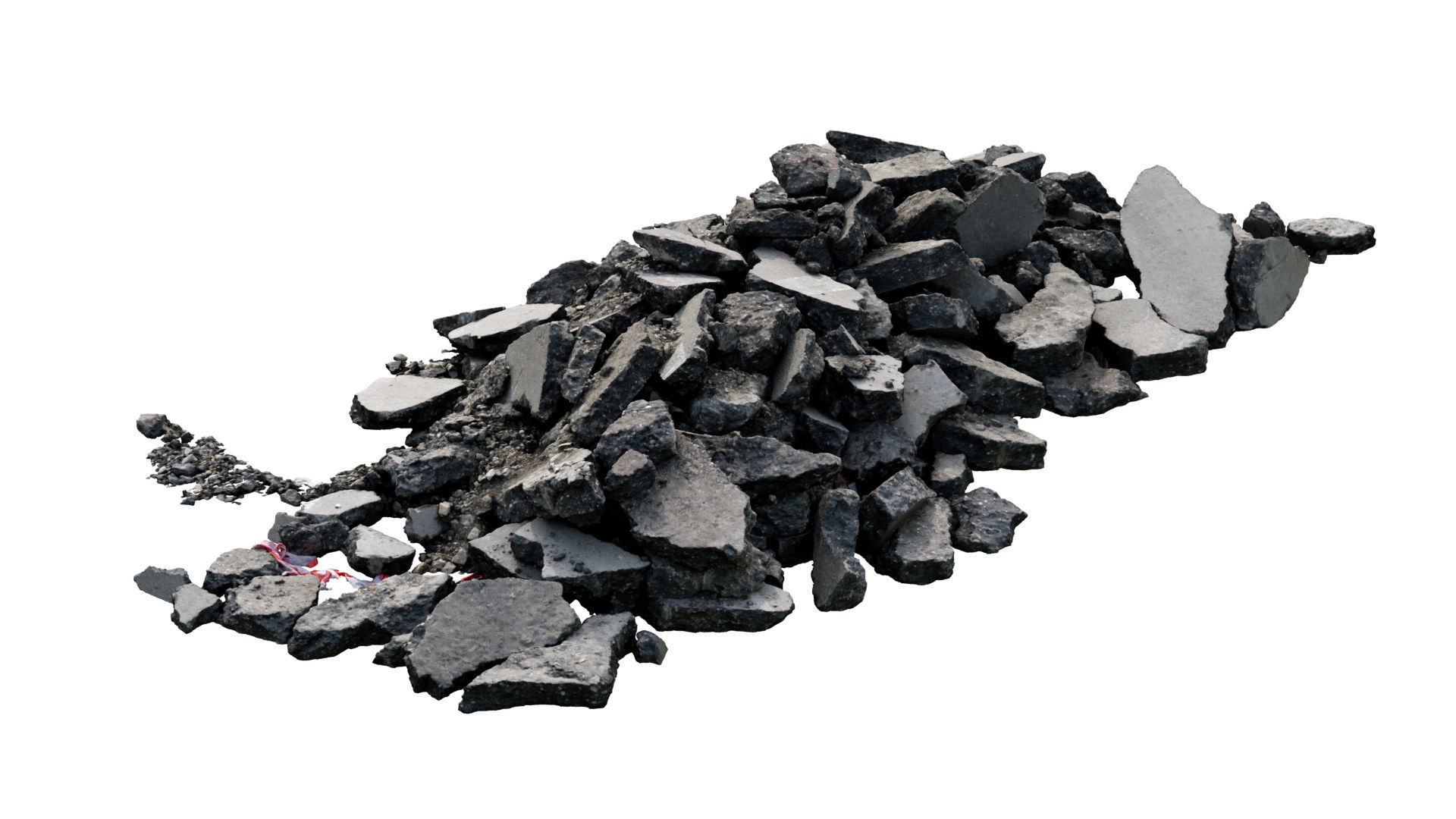 Asphalt rubble RAW Scan 3D model_5