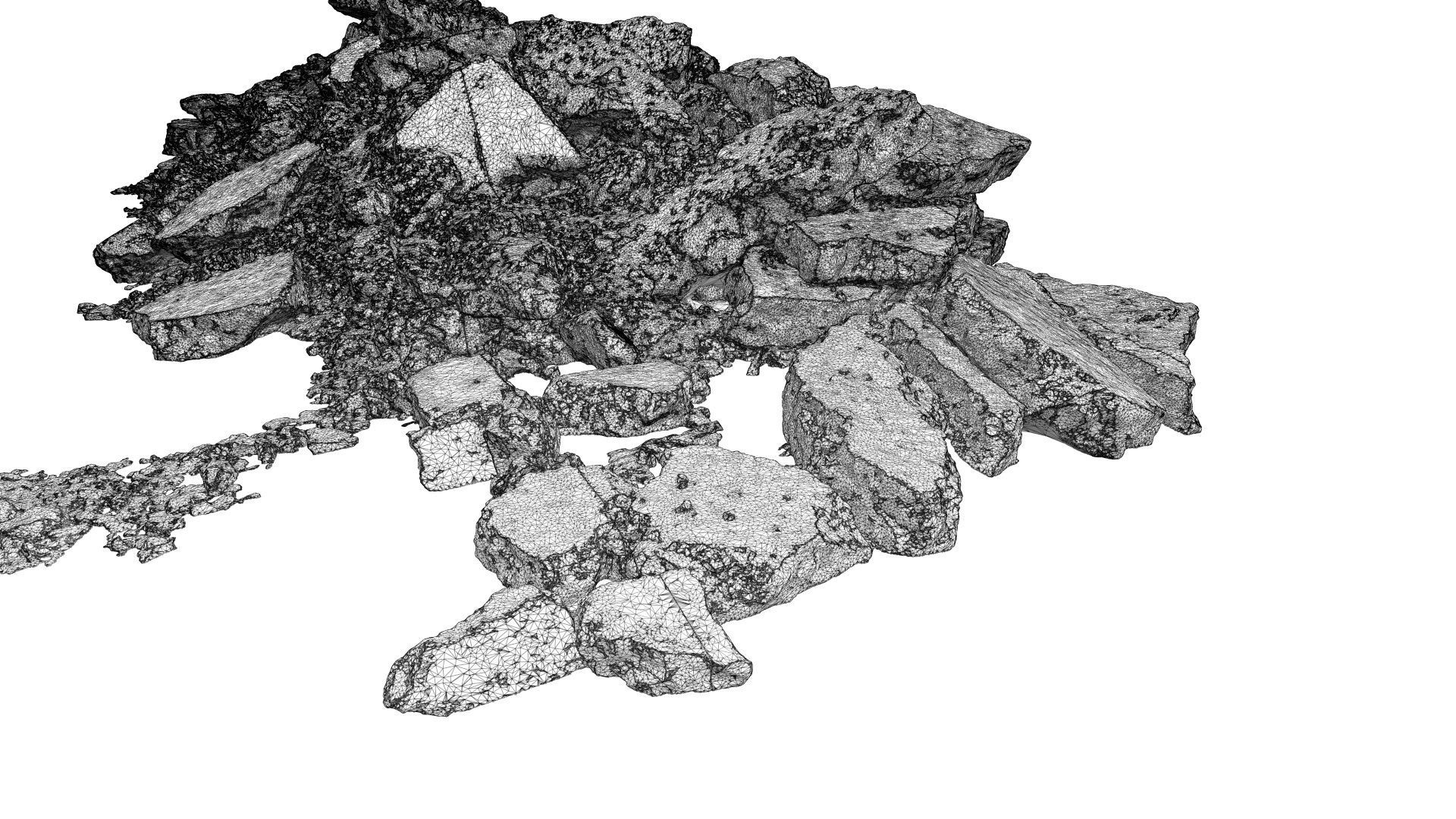 Asphalt rubble RAW Scan 3D model_15