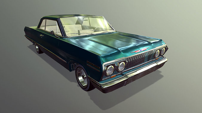 Chevrolet Impala 1963 Low-poly 3D model