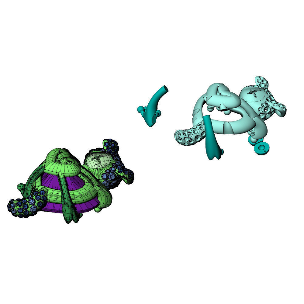 Lemur Heart Stone Charms Pendant  3D print model_7