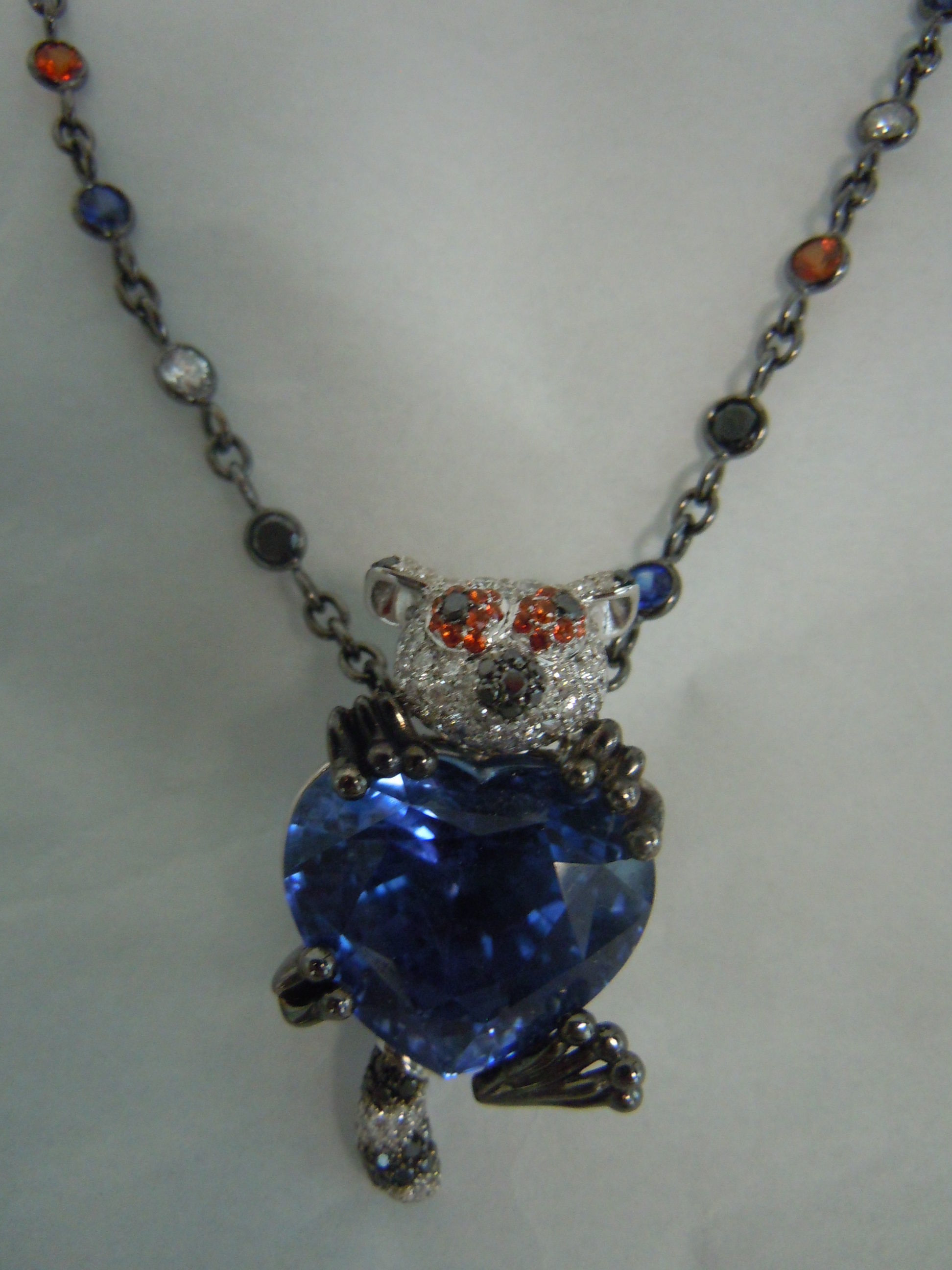 Lemur Heart Stone Charms Pendant  3D print model_1