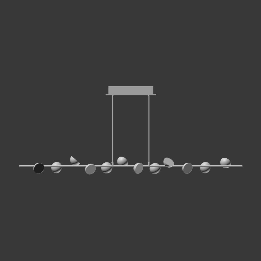 Mantra Adn LED 36w white Linear Pendant Light 3D model_1