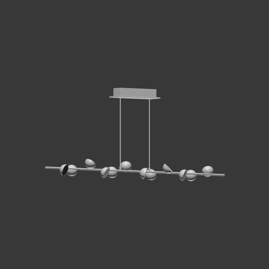 Mantra Adn LED 36w white Linear Pendant Light 3D model_2