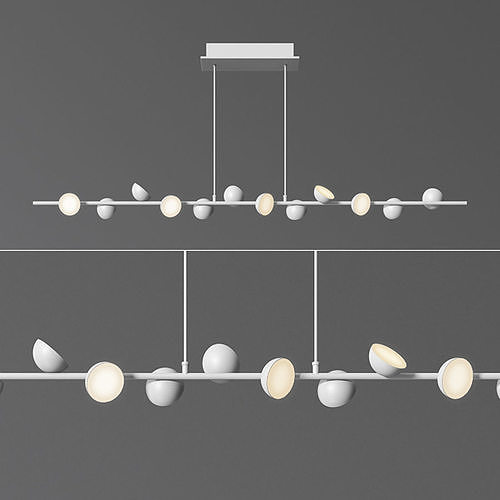 Mantra Adn LED 36w white Linear Pendant Light 3D model