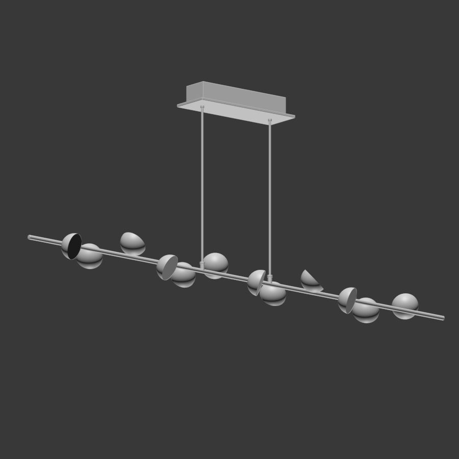 Mantra Adn LED 36w white Linear Pendant Light 3D model_3