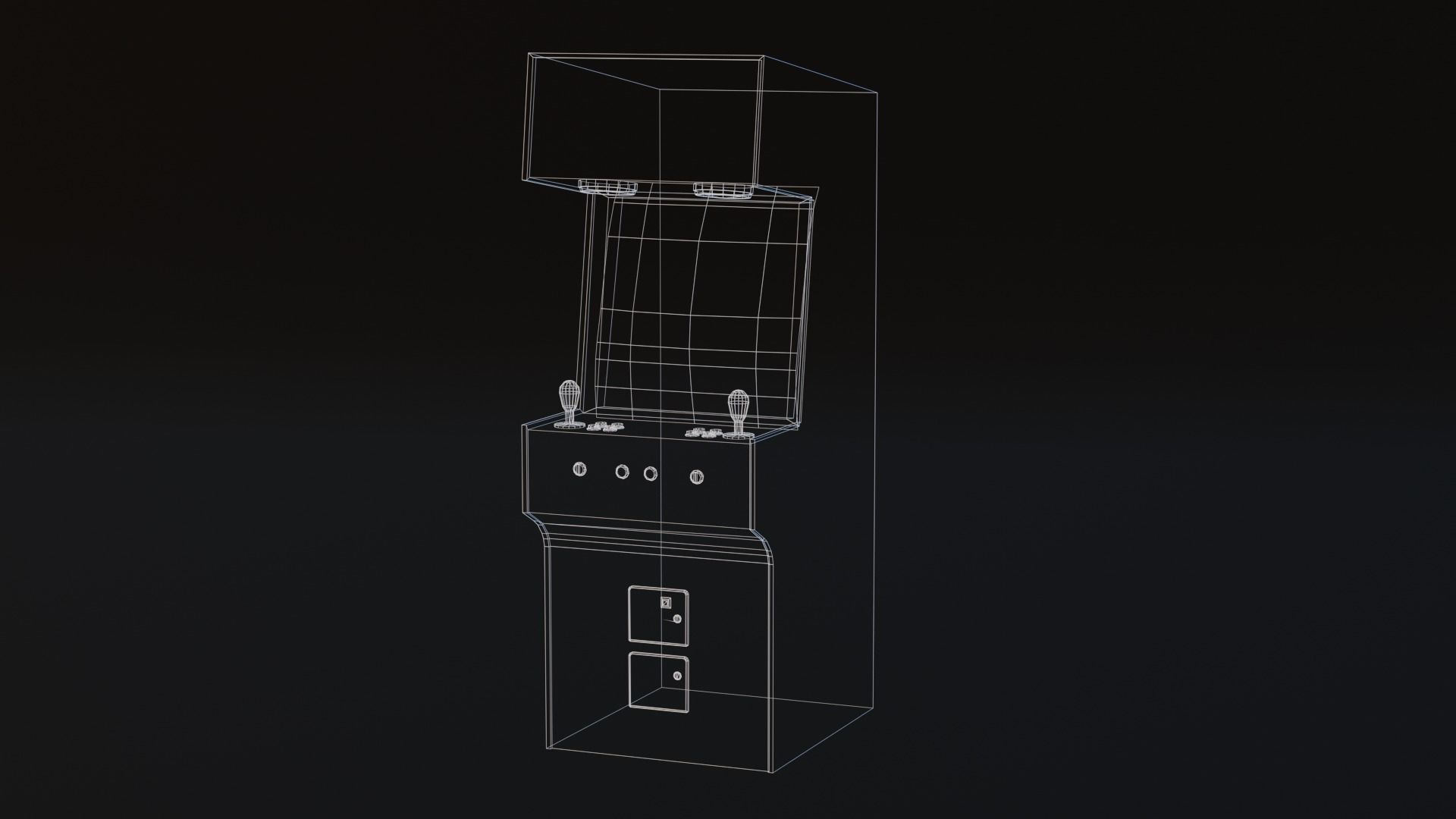 3D Retro Arcade Machine Low Poly PBR free VR / AR / low-poly 3D model ...