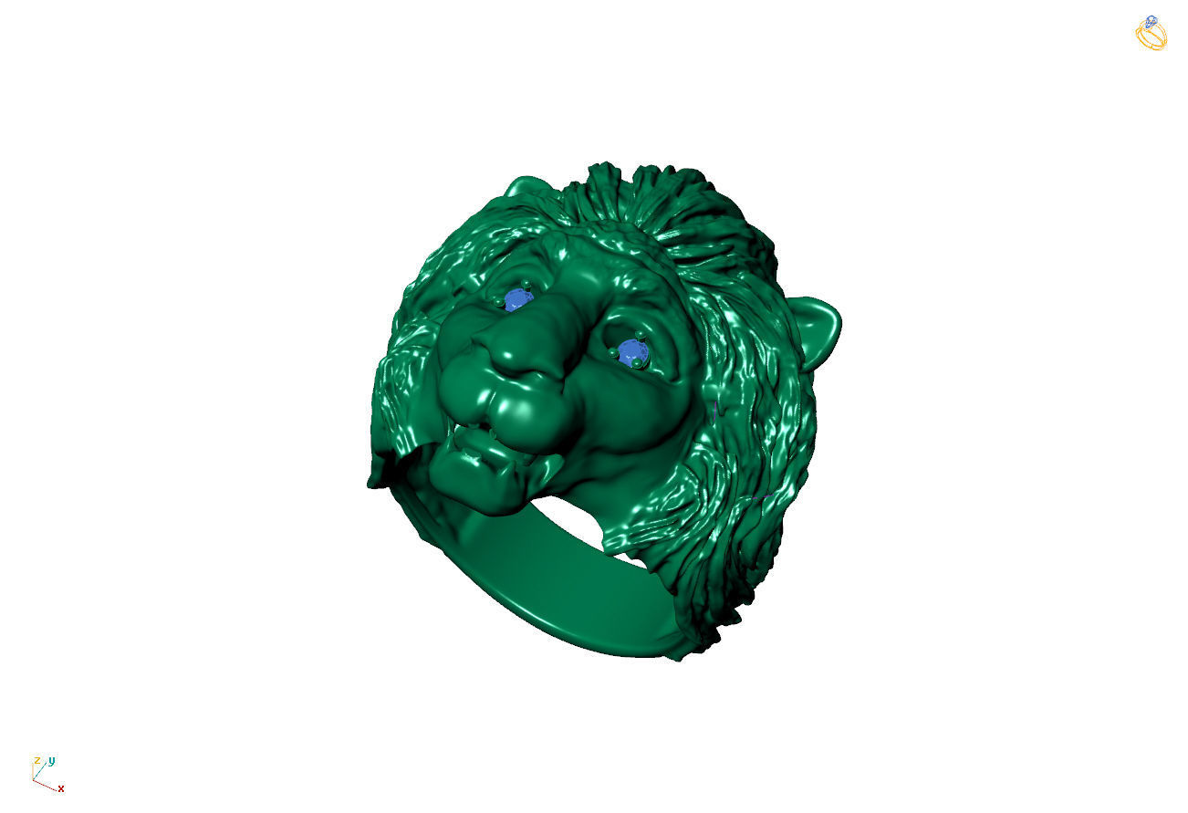 Anel masculino  leao 3D print model_1