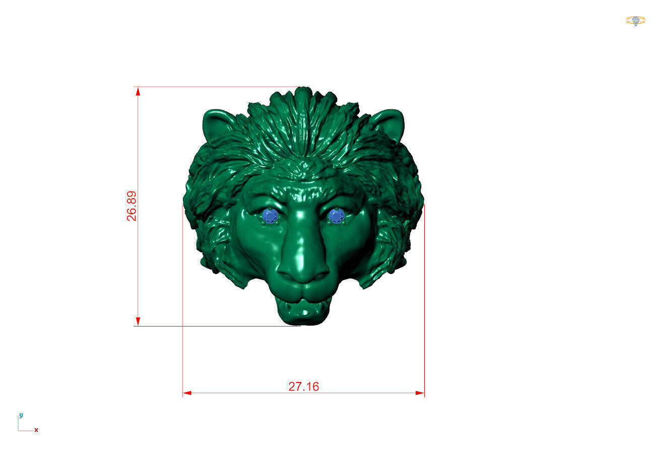 Anel masculino  leao 3D print model_2