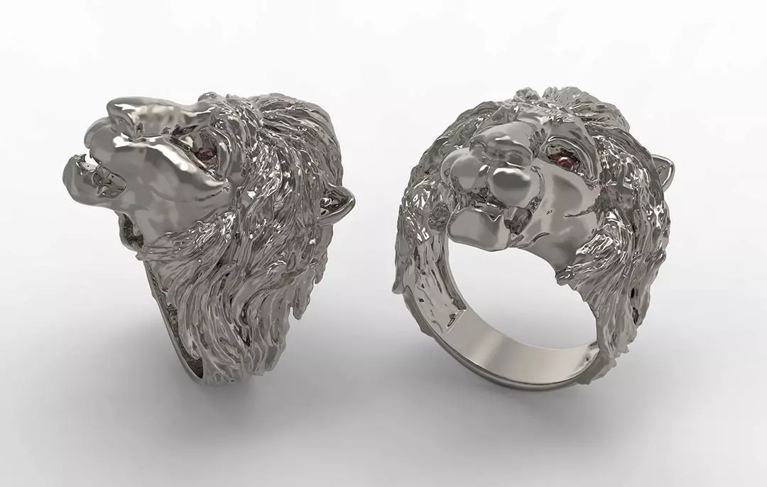 Anel masculino  leao 3D print model_0