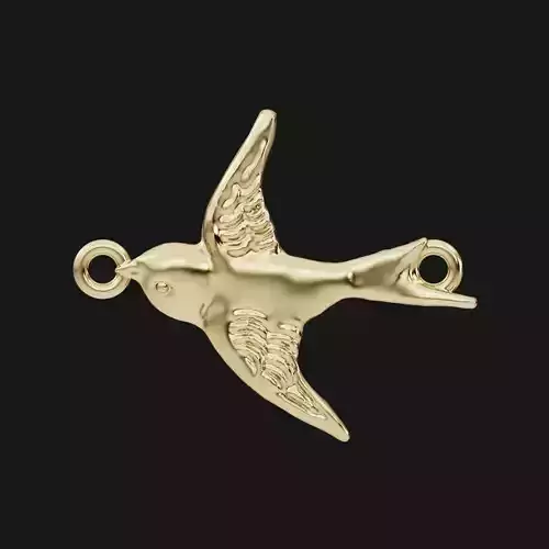 Swallow bird pendant 3D print model
