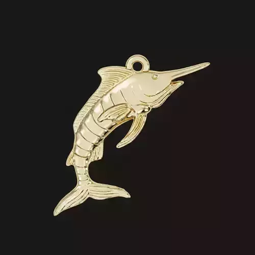 Marlin fish pendant