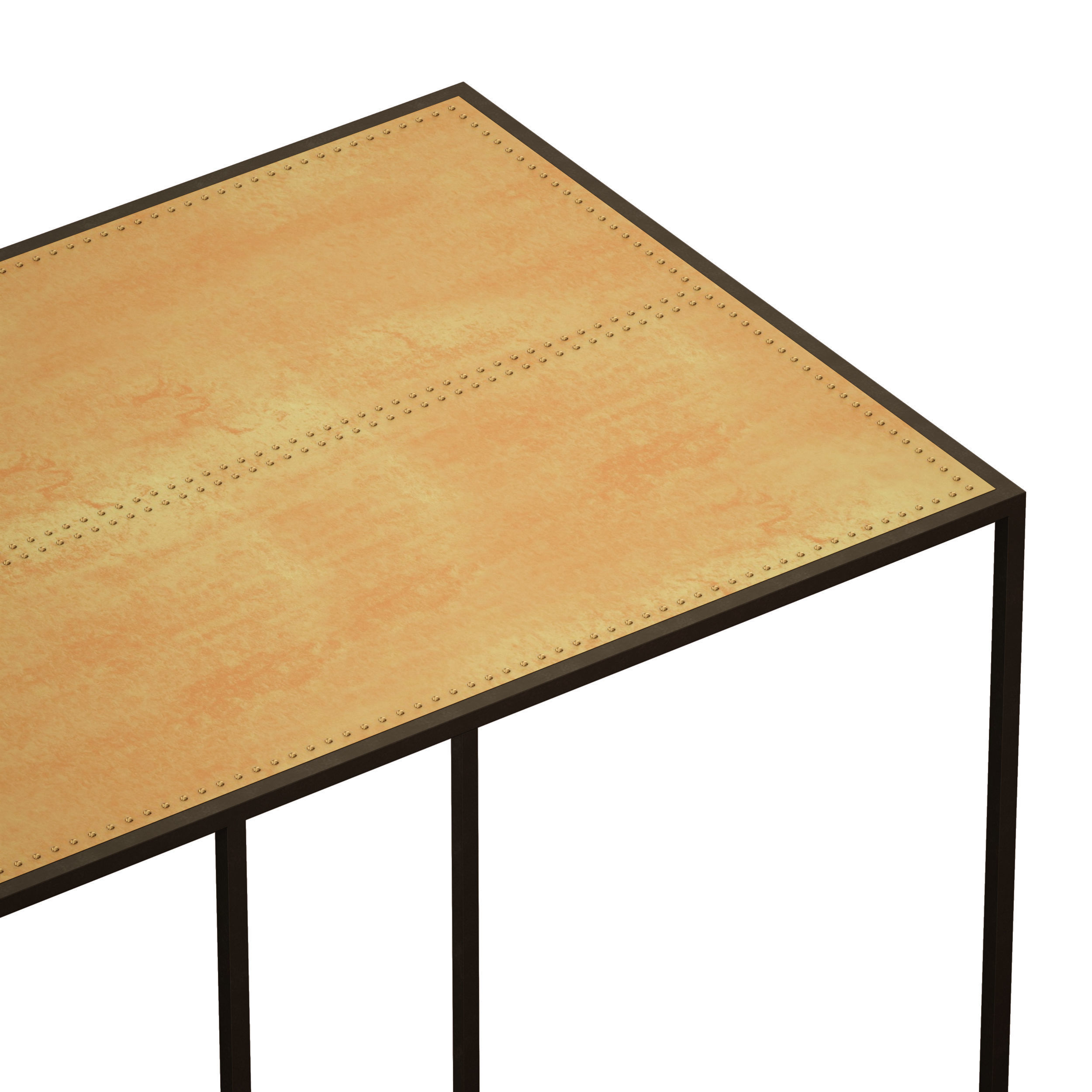 Tavia Brass Console Table Crate and Barrel 3D model_8