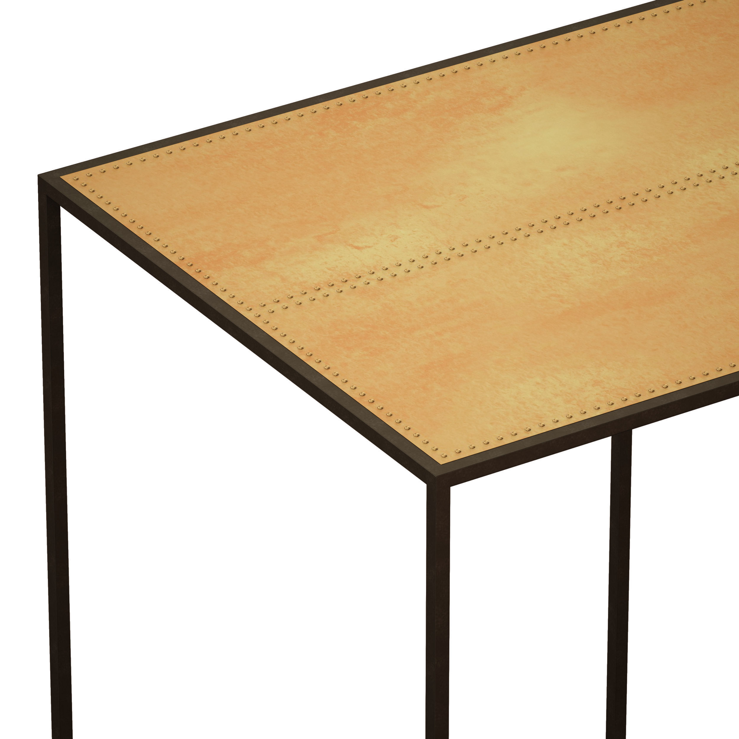 Tavia Brass Console Table Crate and Barrel 3D model_9
