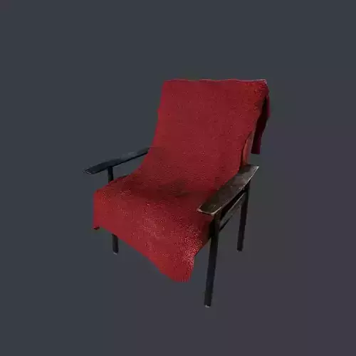 Old Armchair v1 Low-poly 3D model