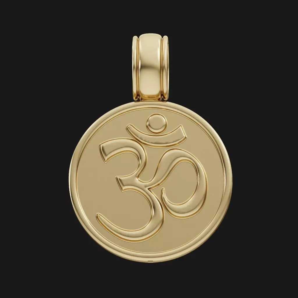 Om Aum sun pendant 3D print model
