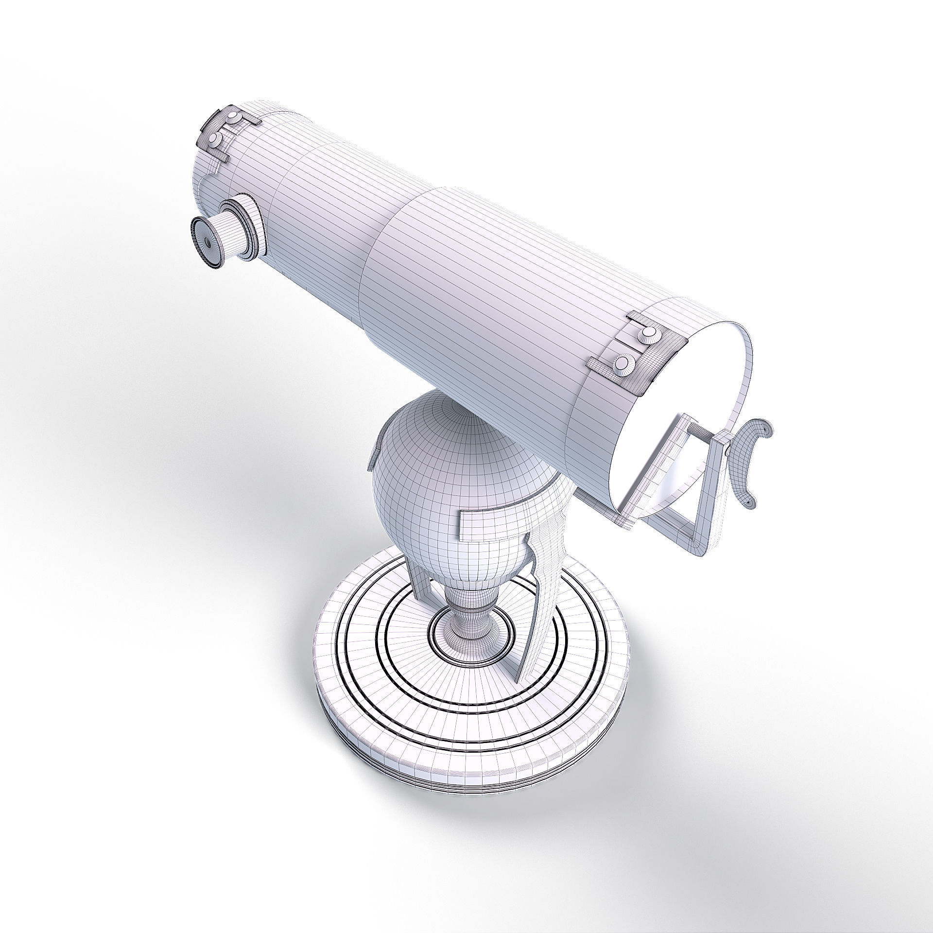 Newtonian telescope 3D model_16