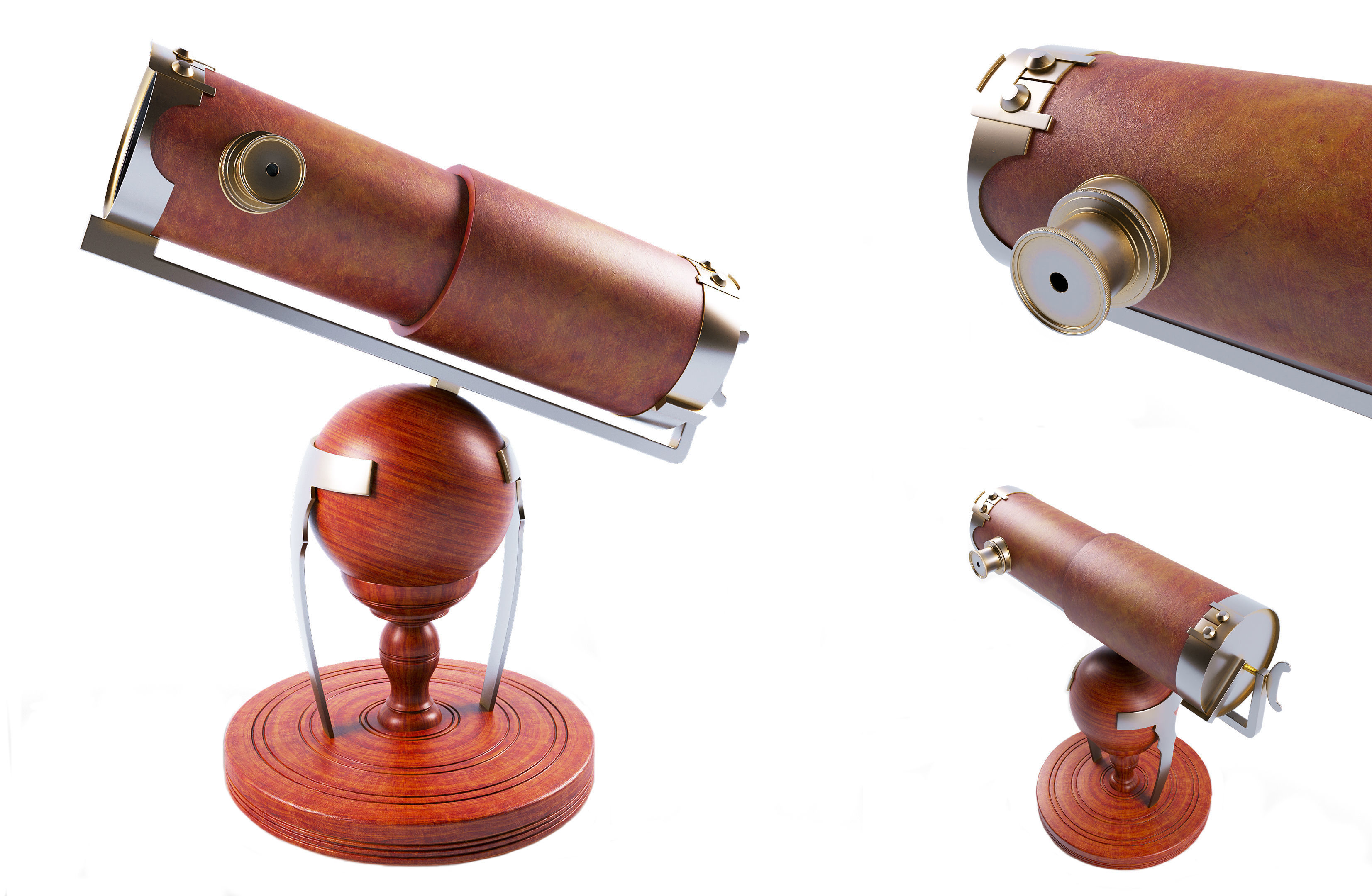 Newtonian telescope 3D model_0