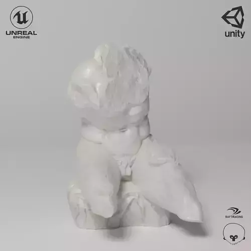 Belvedere Torso Sculpture VR AR Mobile-ready Game-ready Low-poly 3D model