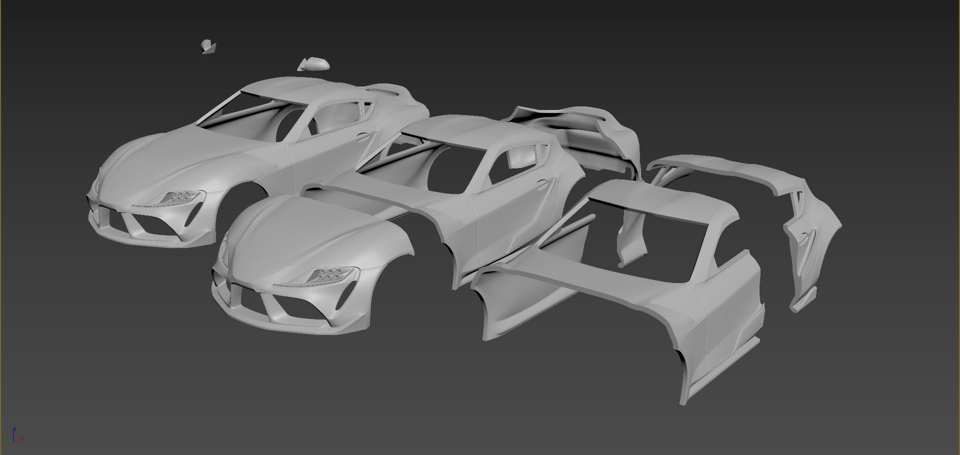 Toyota Supra 2021  Body For Print 3D print model_6