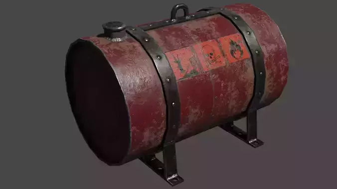 100 Liter Gas Tank Red