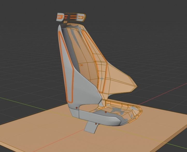 Car seat concept 3D model - Concept Brash 3D model_2