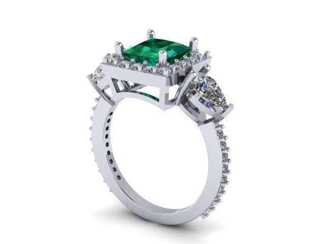 square shape ring 188 3D print model_1