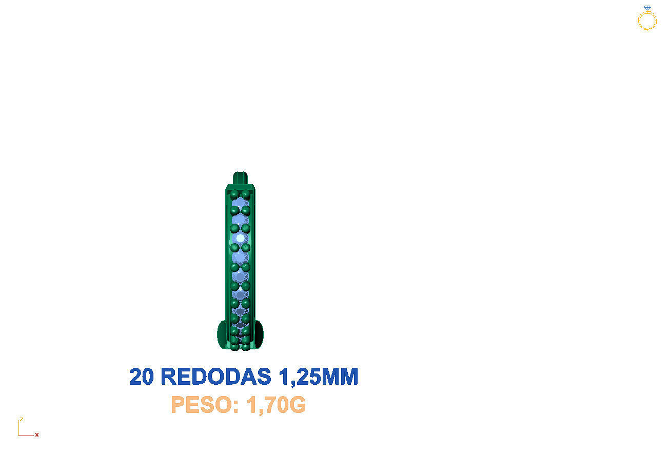 conjunto de argolas articuladas  3D print model_9