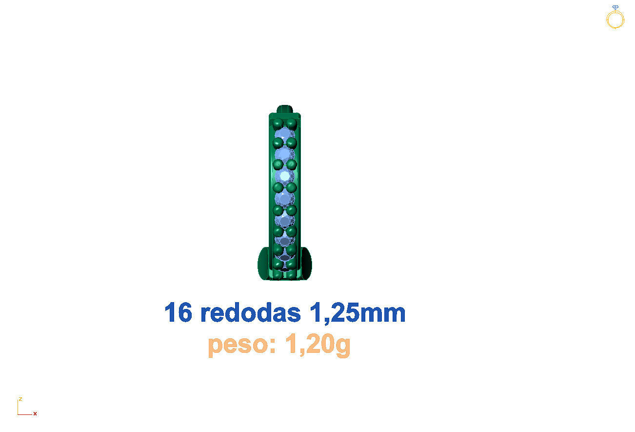 conjunto de argolas articuladas  3D print model_8