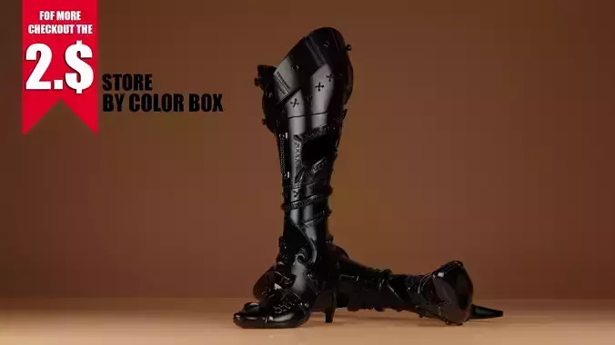 BEST GAME READY BOOTS Low-poly 3D model