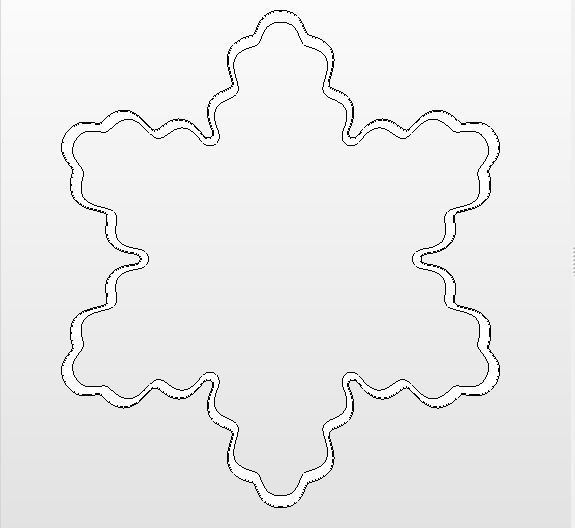 Minimalistic Snowflake Cookie Cutter Printable Free 3D print model_3
