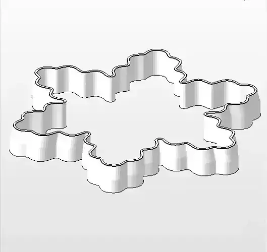 Minimalistic Snowflake Cookie Cutter Printable Free 3D print model