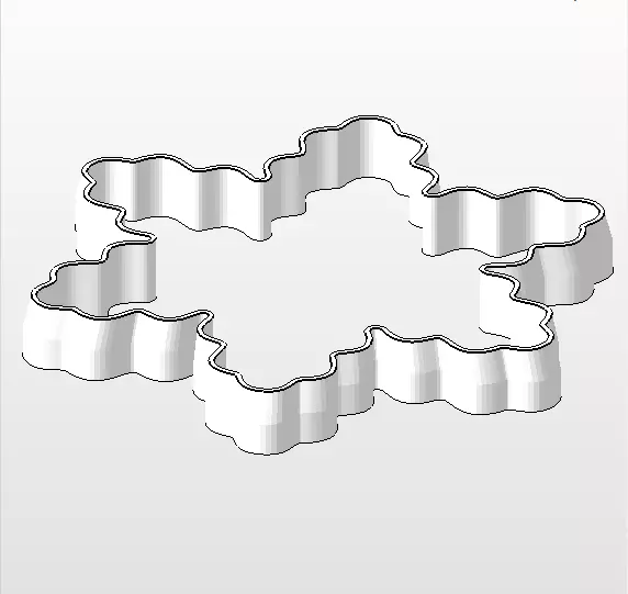 Minimalistic Snowflake Cookie Cutter Printable Free 3D print model_0