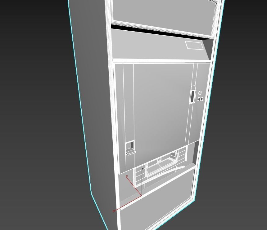 Old Cola Machine Low-poly 3D model_11