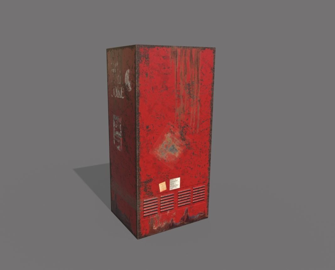 Old Cola Machine Low-poly 3D model_4