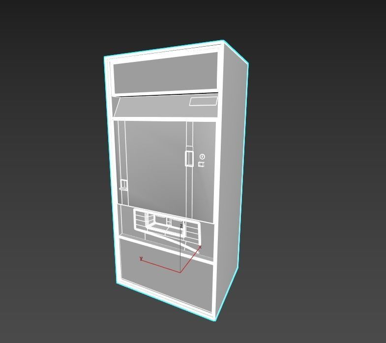 Old Cola Machine Low-poly 3D model_10
