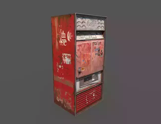 Old Cola Machine Low-poly 3D model
