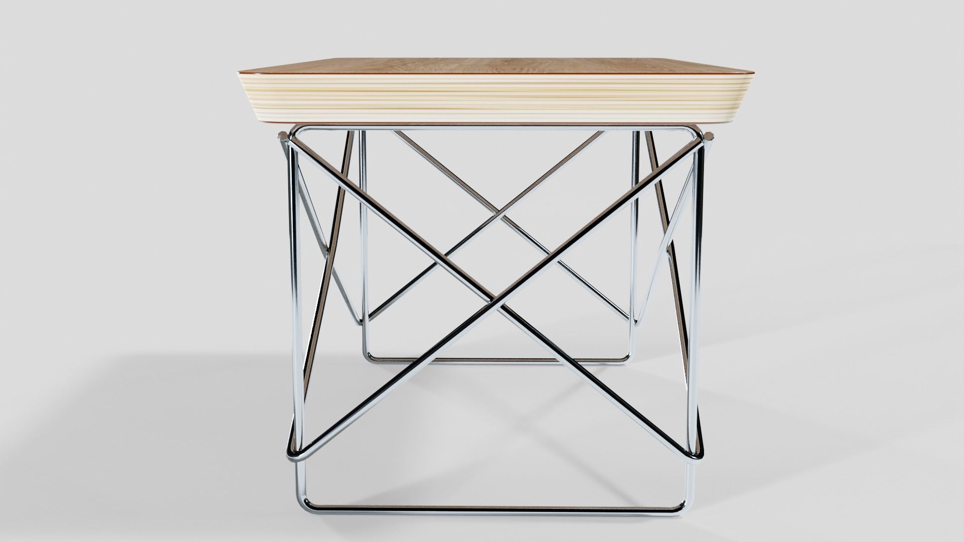 Side Coffee Table Low-poly 3D model_2