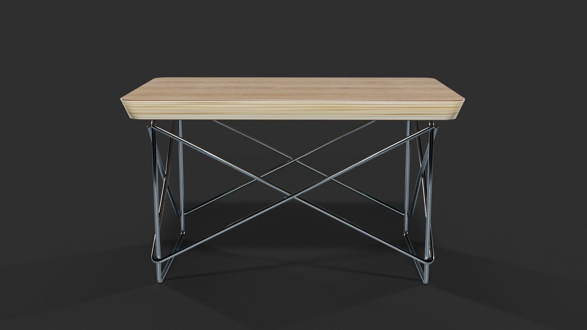 Side Coffee Table Low-poly 3D model_3