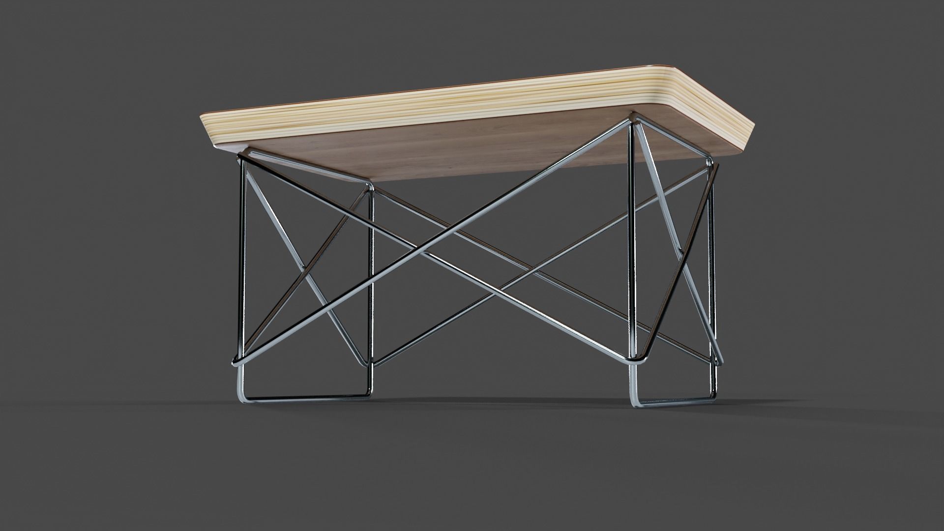 Side Coffee Table Low-poly 3D model_4