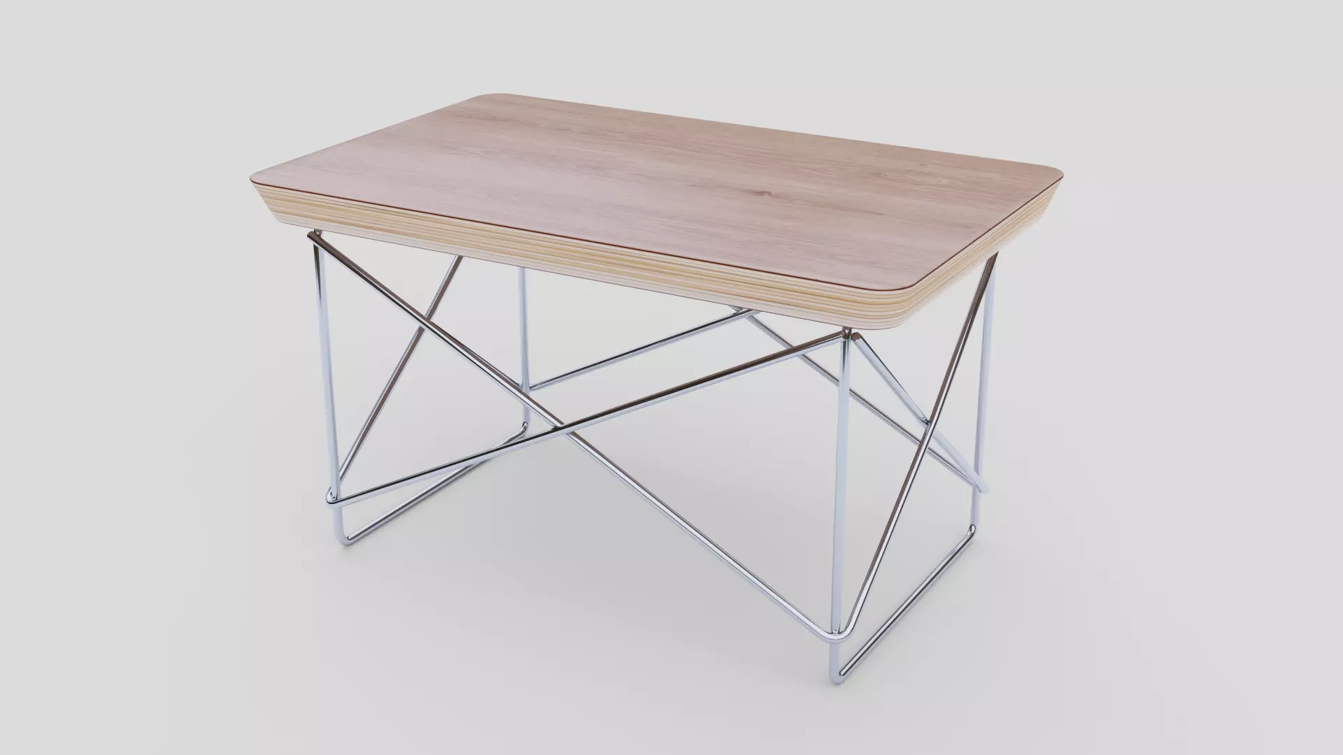 Side Coffee Table Low-poly 3D model_0