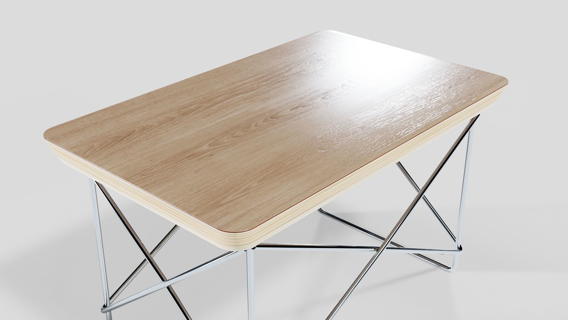 Side Coffee Table Low-poly 3D model_1