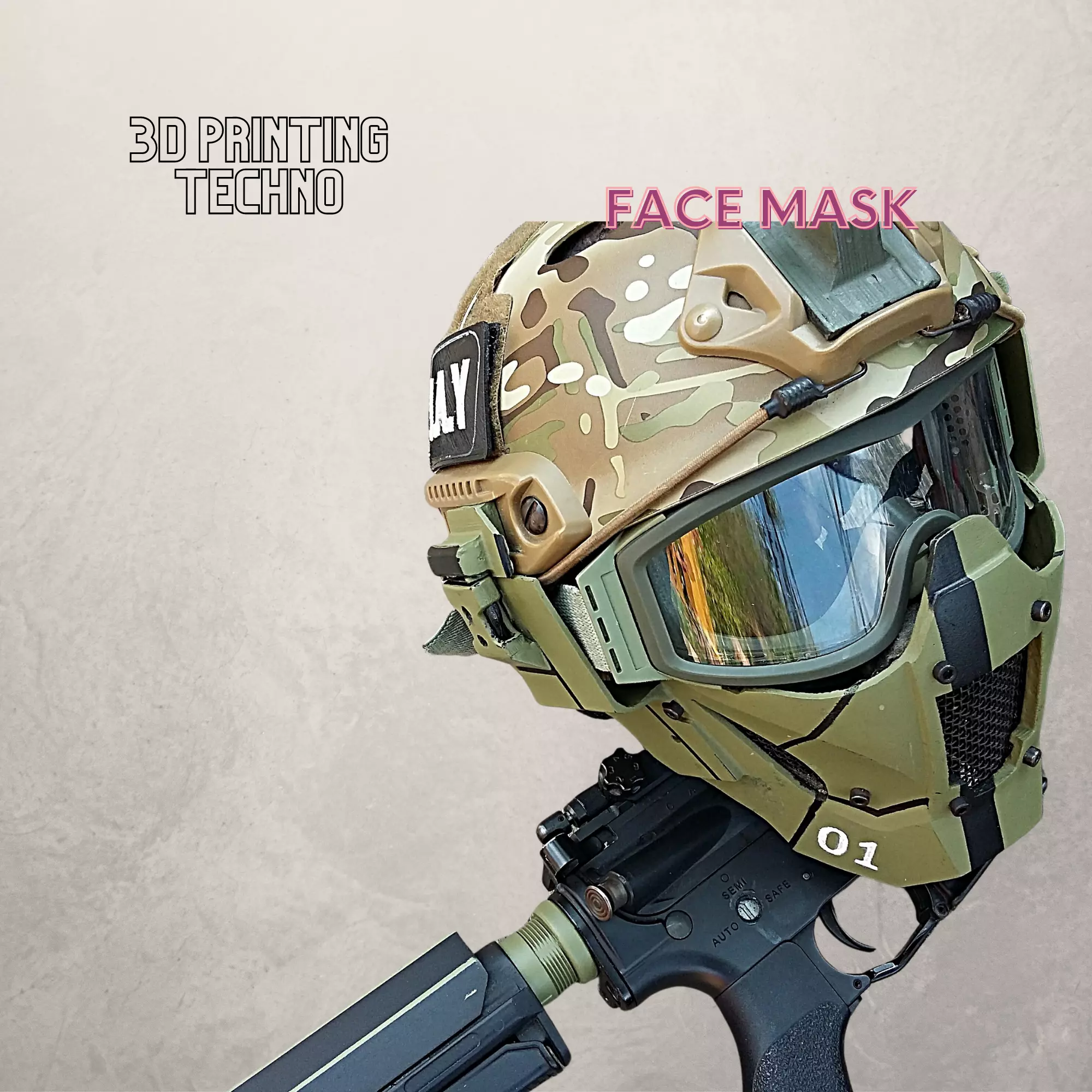 Face Mask STL Files High quality 3D print model  Digital STL  3D print model_0