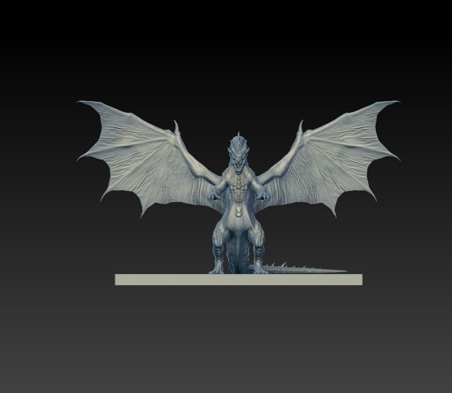 Dragon on shelf 3D print model_2